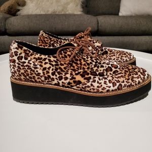 Shellys London Cheetah Print Oxford Shoes